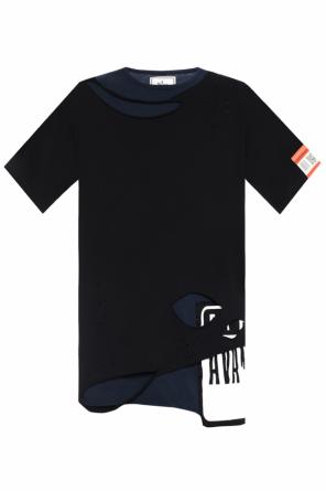 Asymetryczny t-shirt z dziurami, zdjęcie 1 Asymetryczny t-shirt z dziurami od Mihara Yasuhiro